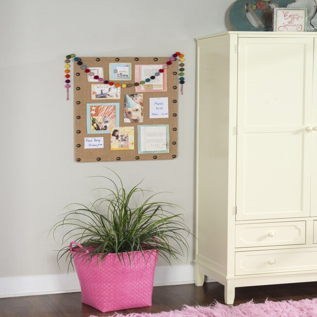 Burlap Nailhead Corkboard, , alternate image number null