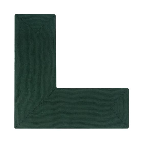 Alpine Braid Collection Reversible Indoor Area in Vibrant Colors, 24"" x 68"" x 68"" L-Shape , HUNTER SOLID, hi-res image number null