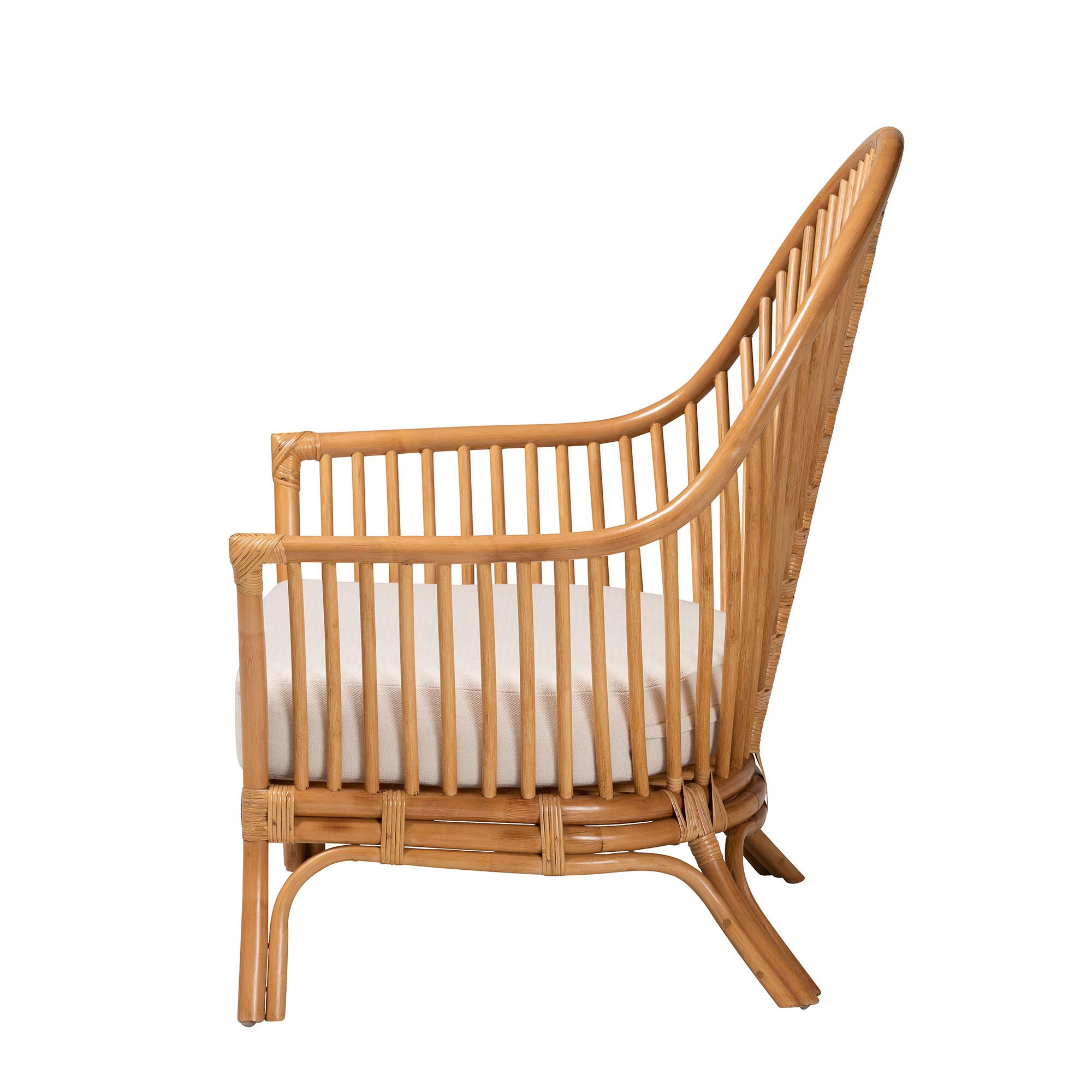 Lisabon Bohemian Light Honey Rattan Arm Chair, LIGHT, alternate image number 3