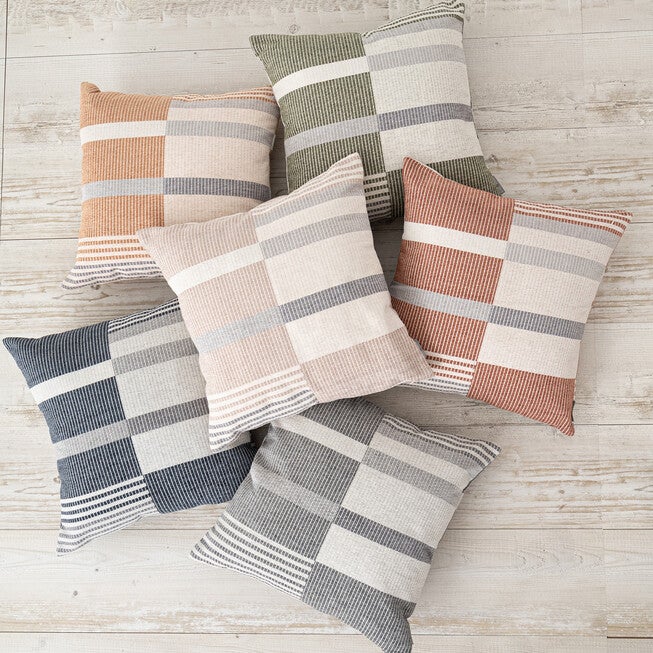 OLOV UNSYMETRICAL STRIPES PILLOW 18X18, , alternate image number null