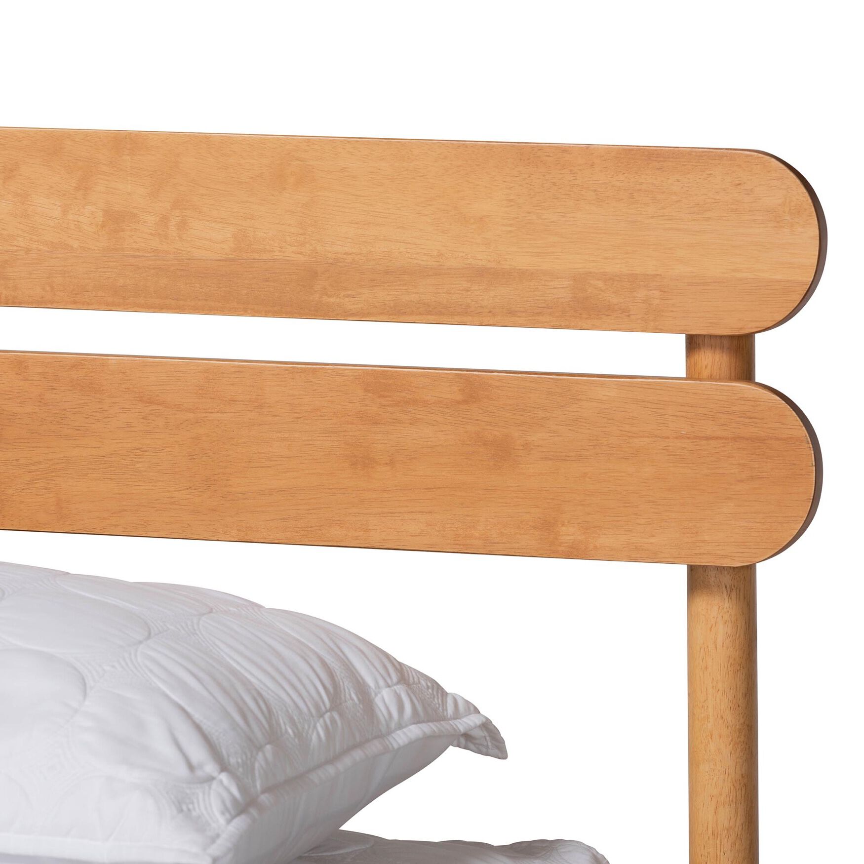 Quincia Japandi Sandy Brown Finished Wood Queen Size Platform Bed, , alternate image number 3