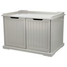 XL Wooden Litter Box Enclosure, GRAY, hi-res image number null