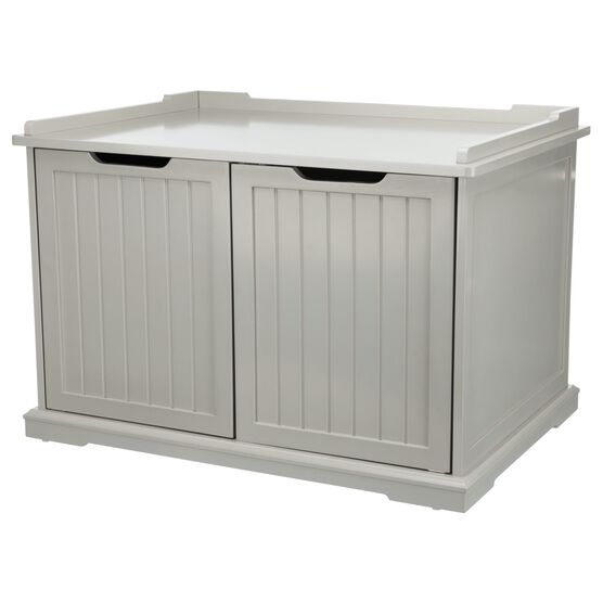 XL Wooden Litter Box Enclosure, GRAY, hi-res image number null