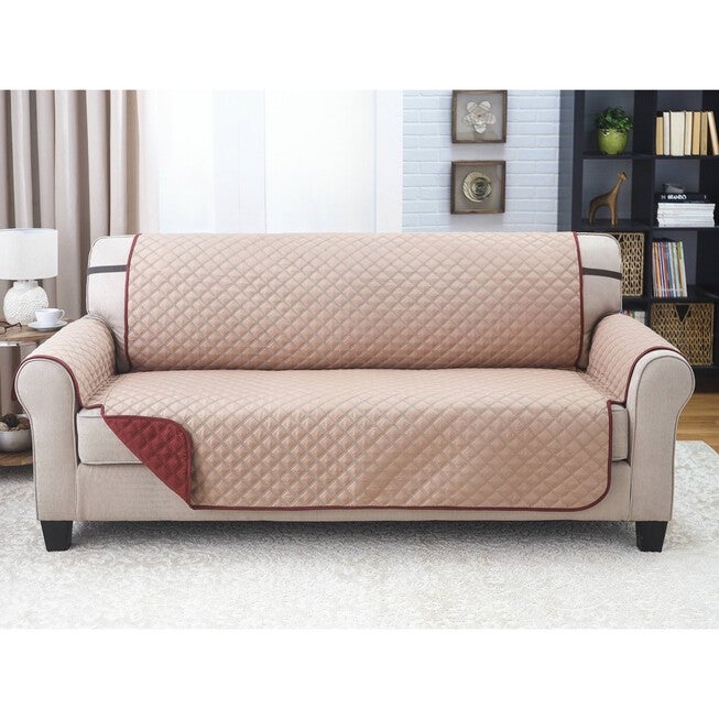Solid Reversible Quilted Xl Sofa Furniture Protector, , alternate image number null