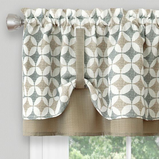 Callie Window Curtain Tier Pair and Valance Set - 58x24, , alternate image number null