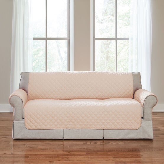 BH Studio Water-Repellent Microfiber Sofa Protector, NATURAL, hi-res image number null