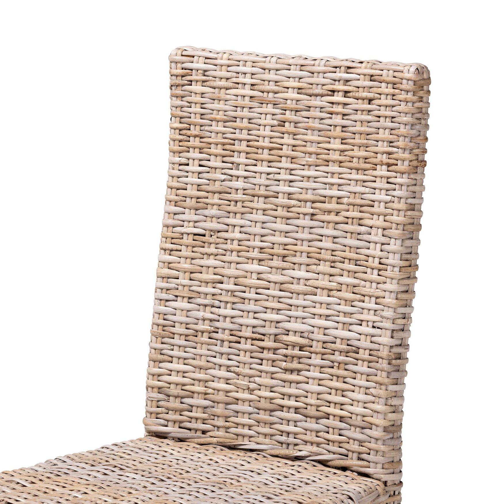 Nevina Bohemian Grey Kubu Rattan and Mango Wood Dining Chair, , alternate image number 10