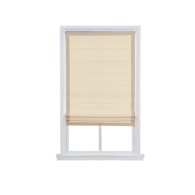 Cordless Border Roman Shade, SOFT CREAM, hi-res image number 0
