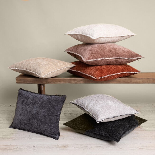 Junoesque Solid Chenille Square Pillow, , alternate image number null