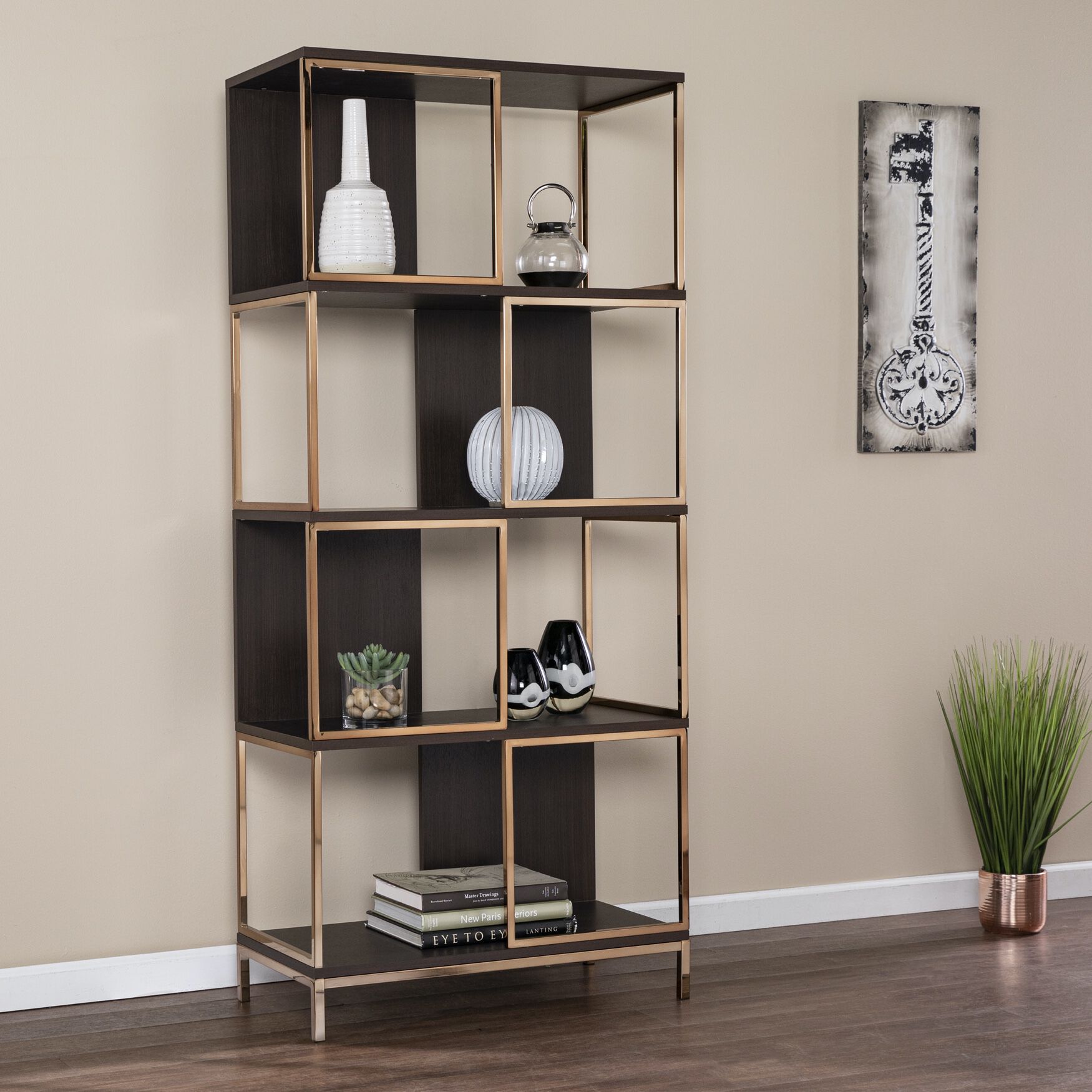 Dunleer Modern Etagere, BROWN, hi-res image number 0