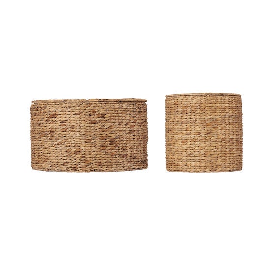Satalia Round Water Hyacinth Storage Tables – 2pc Set, , alternate image number null