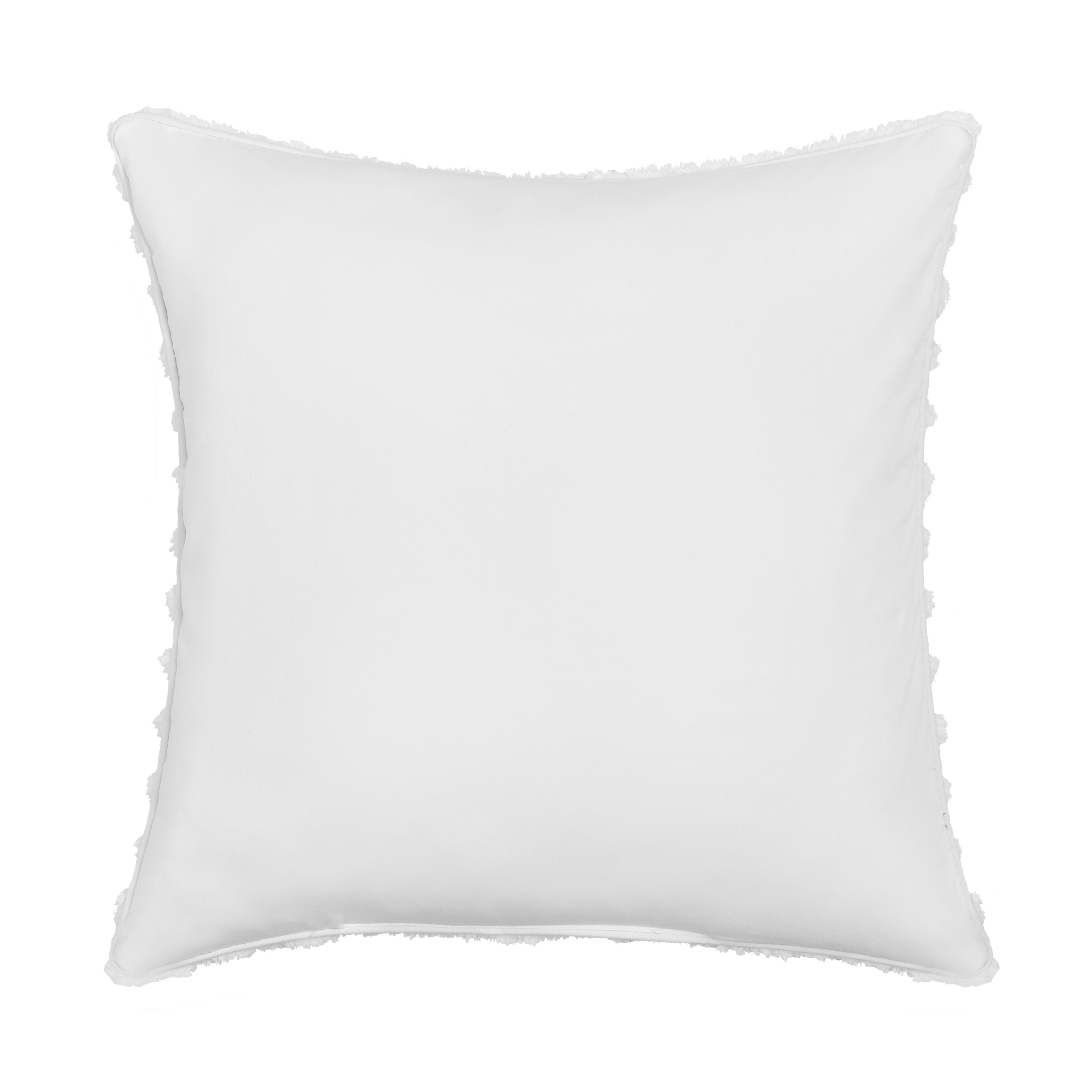 DARBY 20 inches SQUARE DECORATIVE THROW PILLOW, WHITE, on-hover image number 1
