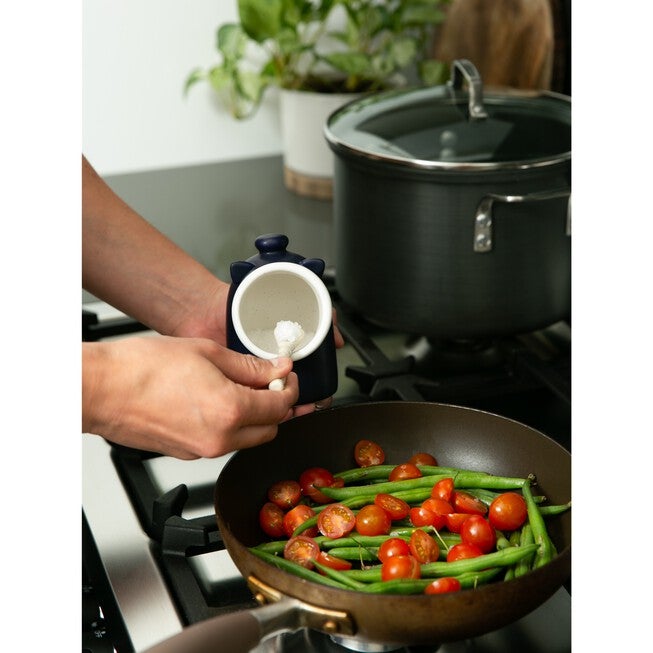 Stoneware Salt Pig - Matte Blue, , alternate image number null