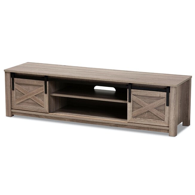 Bruna Farmhouse Tv Stand Furniture, OAK, hi-res image number null
