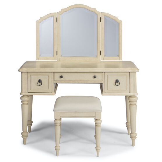 Provence White Vanity & Bench, WHITE, hi-res image number null