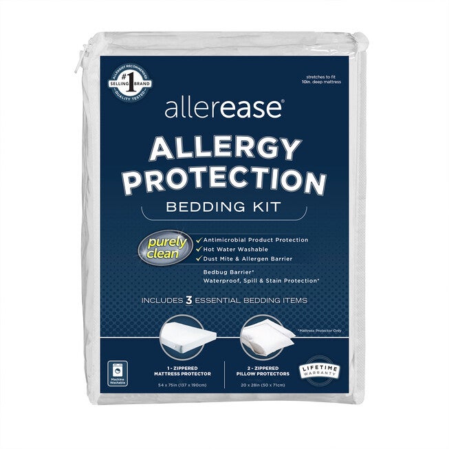 AllerEase The Bedroom Kit, Mattresses and Pillow Protectors, WHITE, hi-res image number 0