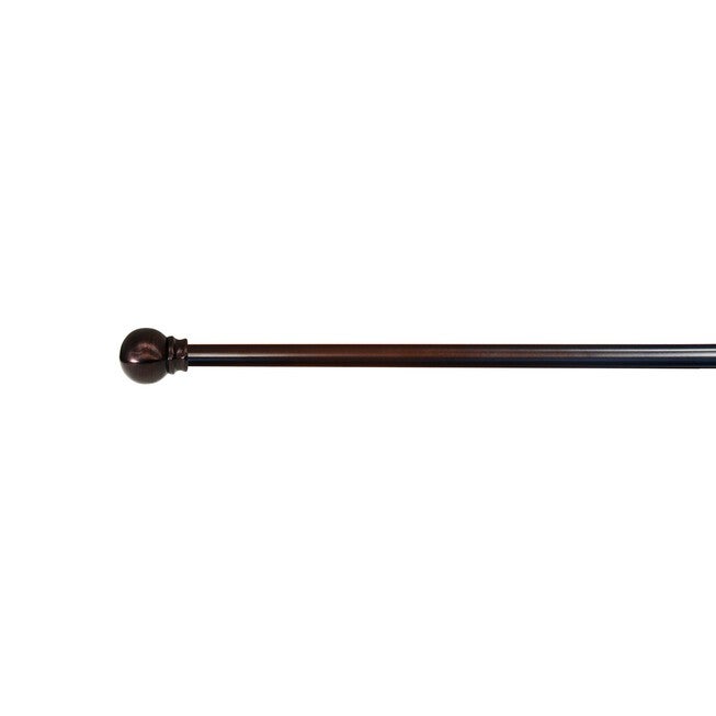 28 inches-48 inches Rod set with Ball Finial, EXPRESSO, hi-res image number null