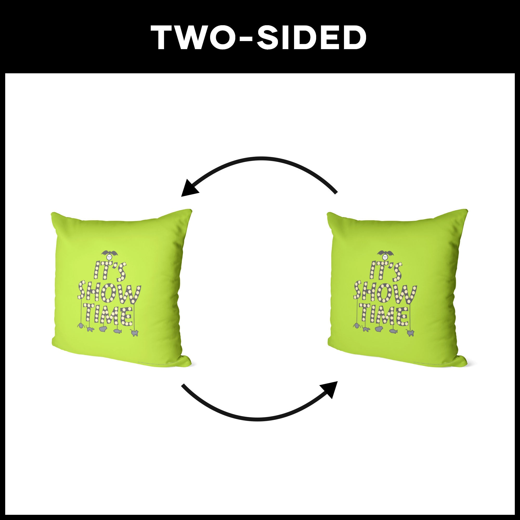 Warner Bros. Beetlejuice It's Showtime Throw Pillow 18X18 Inches, GREEN, alternate image number 5