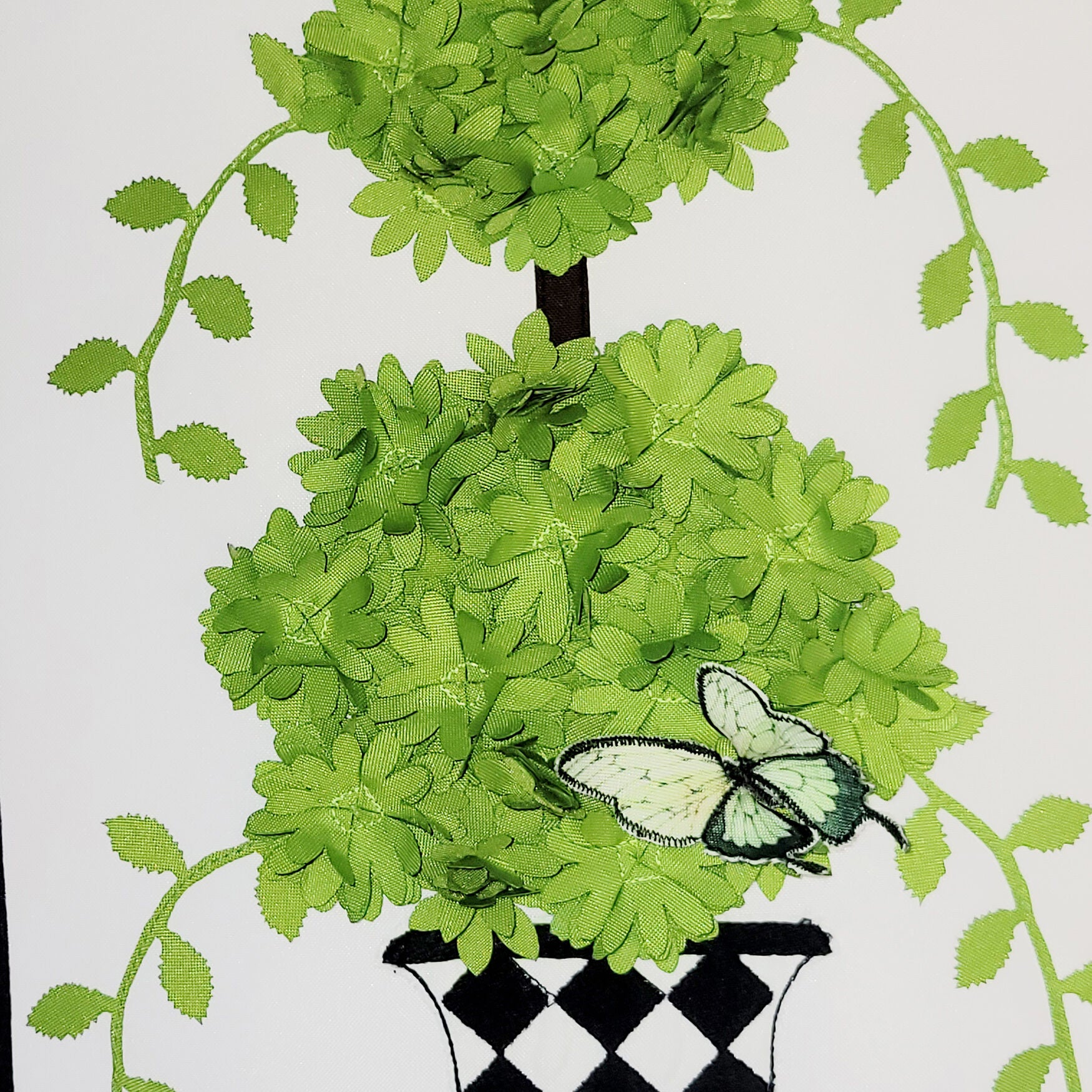 Edie @ Home Indoor/Outdoor Crowned Dimensional Topiary Decorative Throw Pillow 20X20, Leaf Multi, , alternate image number 4