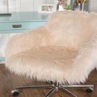 Dawson Faux Fur Barrell Office Chair Pnk, , alternate image number null