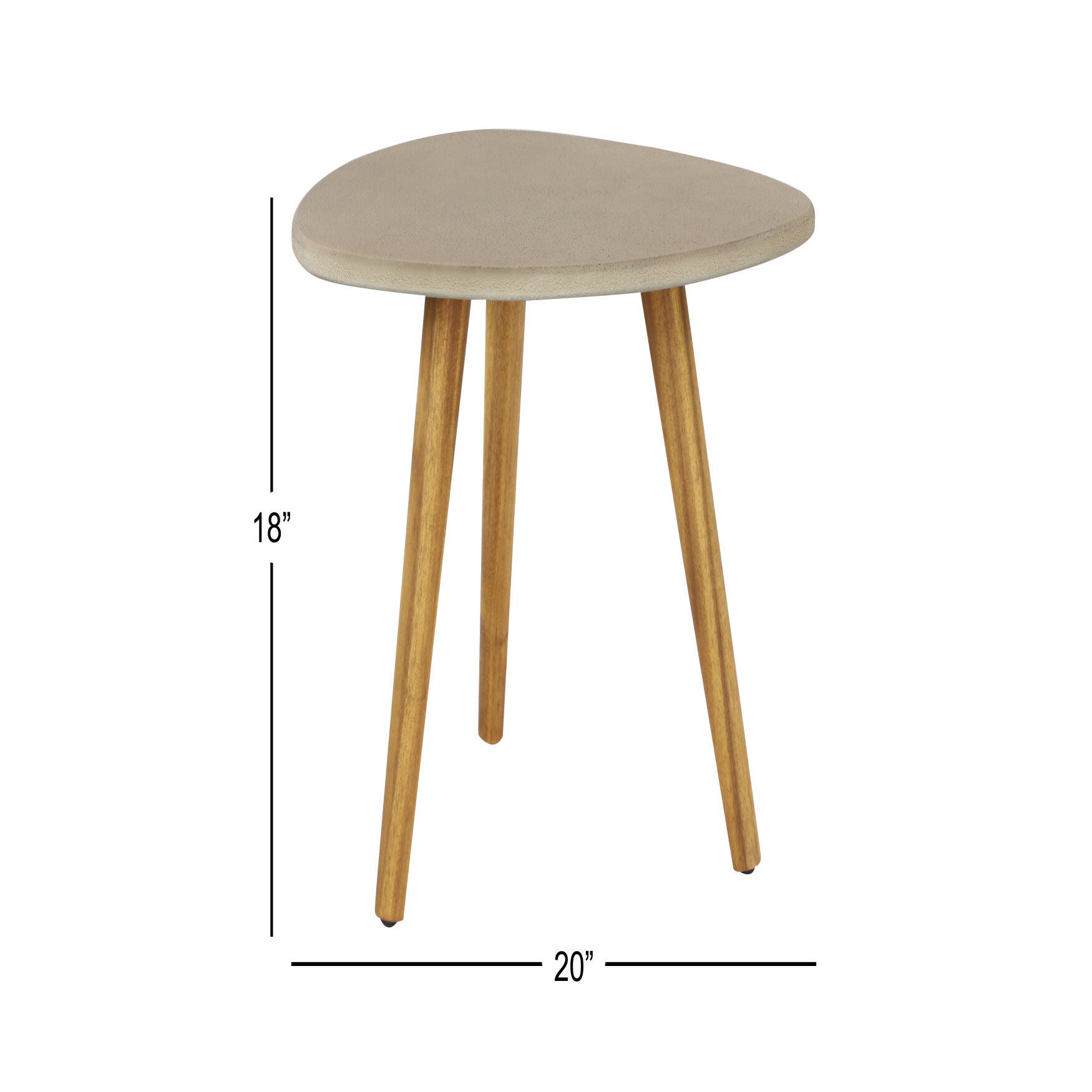 Grey Resin Modern Outdoor Accent Table, , alternate image number 7