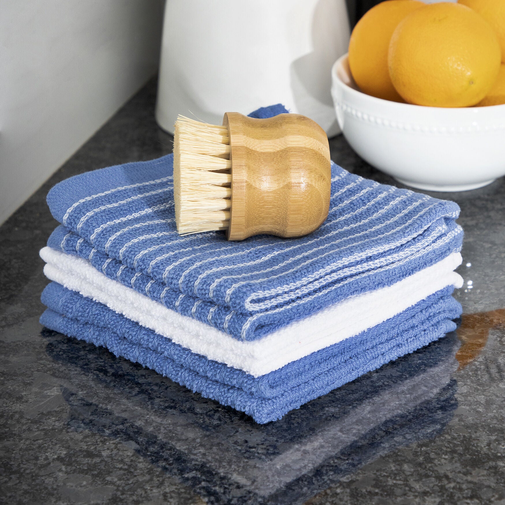 Horizontal Stripe Bar Mop Cloth, Set Of 6 Towel, , alternate image number 4