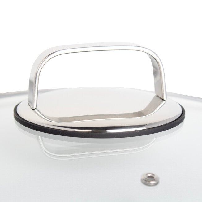 LIVWELL DiamondClad™ 14 inches Tempered Glass Lid with Silicone Rim, Cool Touch Insulated Handle, Dishwasher Safe – Clear, CLEAR, on-hover image number 1