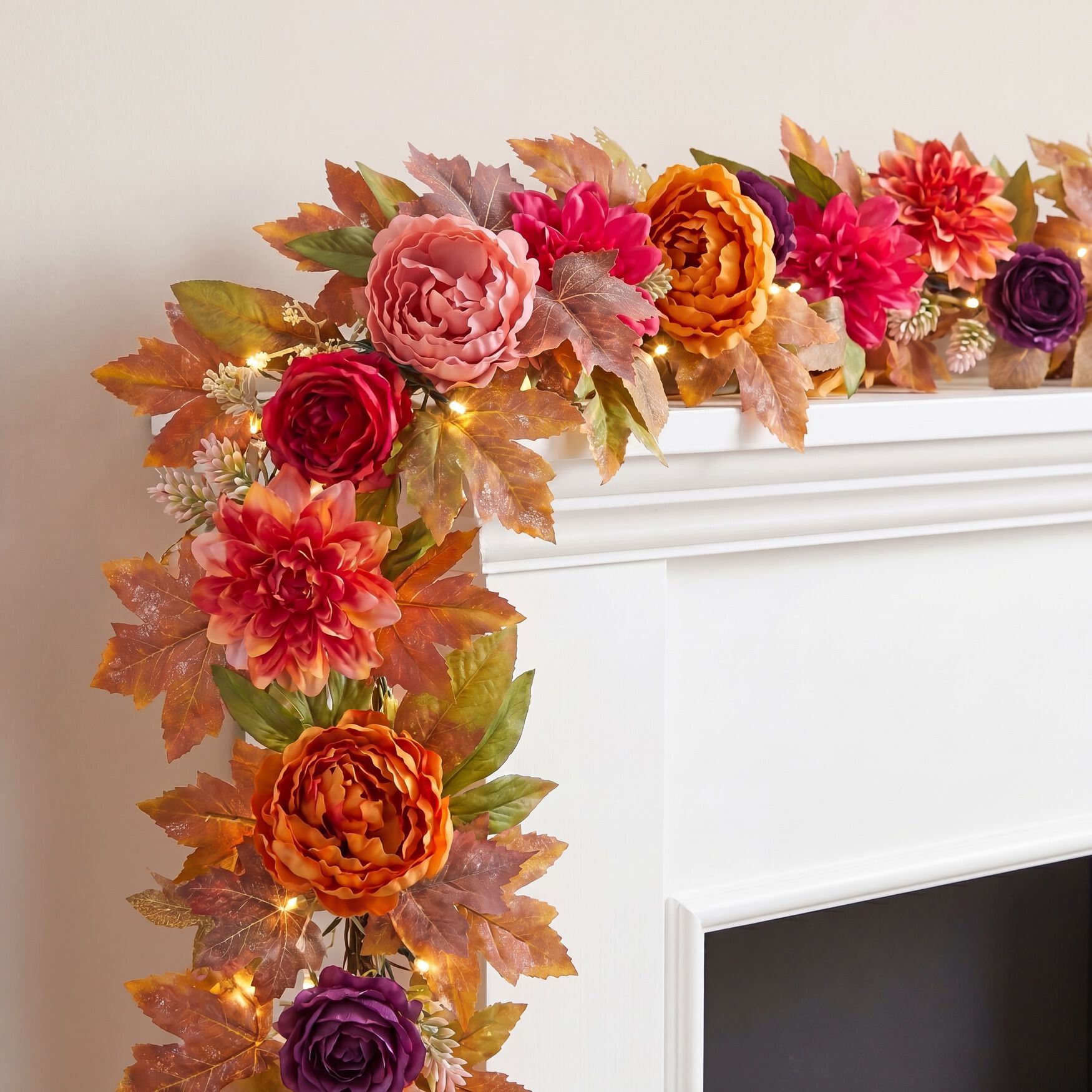 6 Ft. Pre-Lit Peony Delight Garland, , alternate image number 2