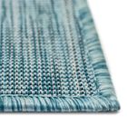 Liora Manne Carmel Seaturtles Indoor/Outdoor Rug Aqua 23"X7'6", , alternate image number null
