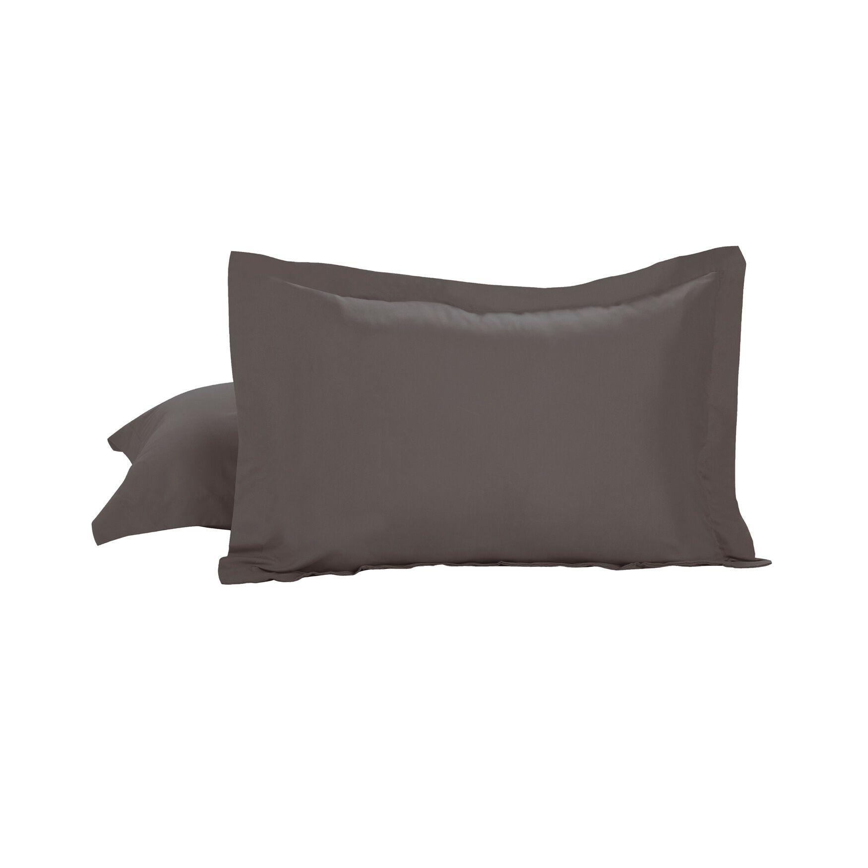 Today's Home Microfiber Tailored 2-Pack Standard Pillow Shams, GREY, hi-res image number 0