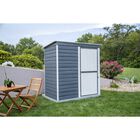 Shed-in-a-Box Steel Storage Shed 6 x 4 ft. Galvanized Charcoal/Cream, , alternate image number null