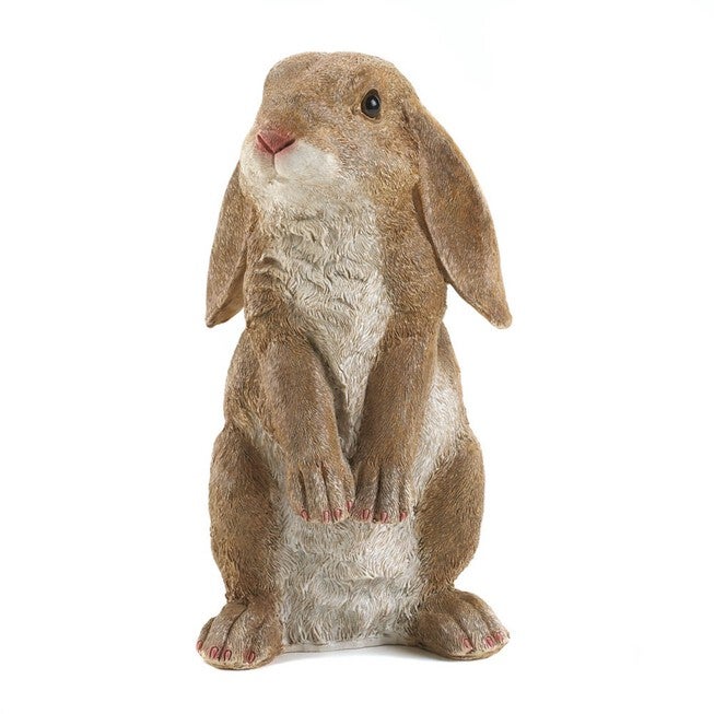 Curious Rabbit Garden Statue, BROWN, hi-res image number null