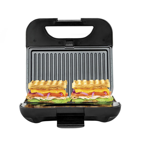Kalorik 4-in-1 Sandwich Maker, Stainless Steel and Black, , alternate image number null