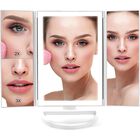 Tri-Fold Makeup Mirror With 3-Color Led Lighting, , alternate image number null