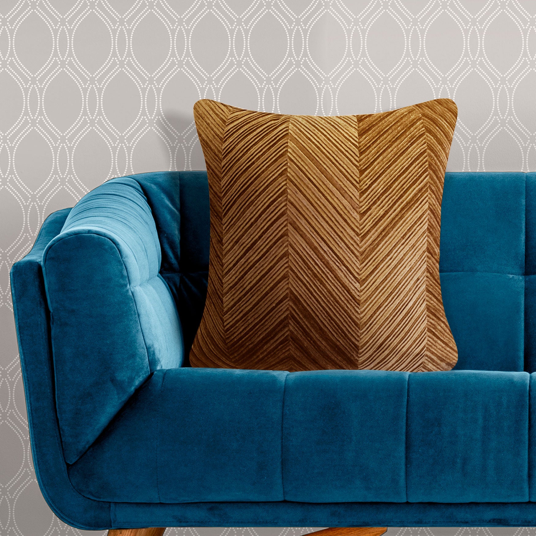 Chevron Velvet Decorative Pillow, , alternate image number 4