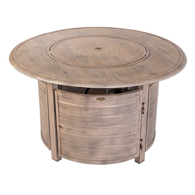 Thatcher Round Aluminum LPG Fire Pit in Driftwood, , alternate image number null