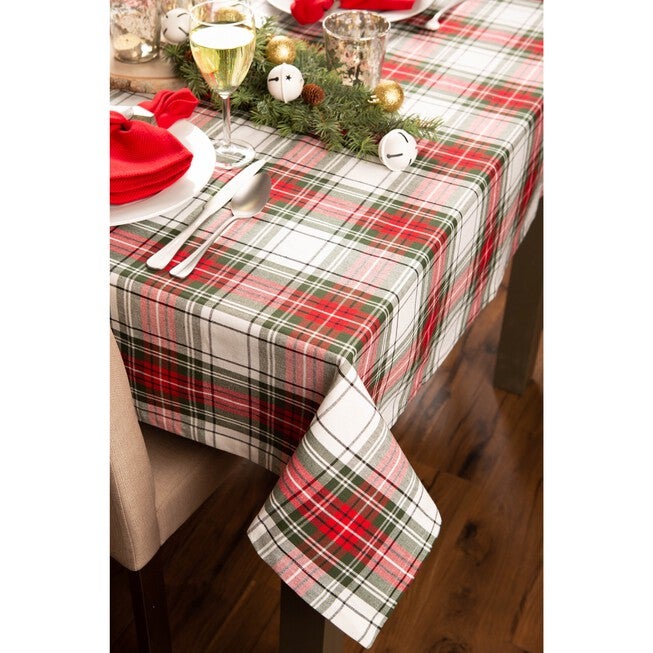 Christmas Plaid Tablecloth 60x104, , alternate image number null
