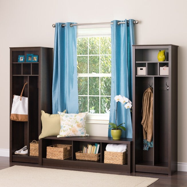Space-Saving Entryway Organizer Espresso, , alternate image number null
