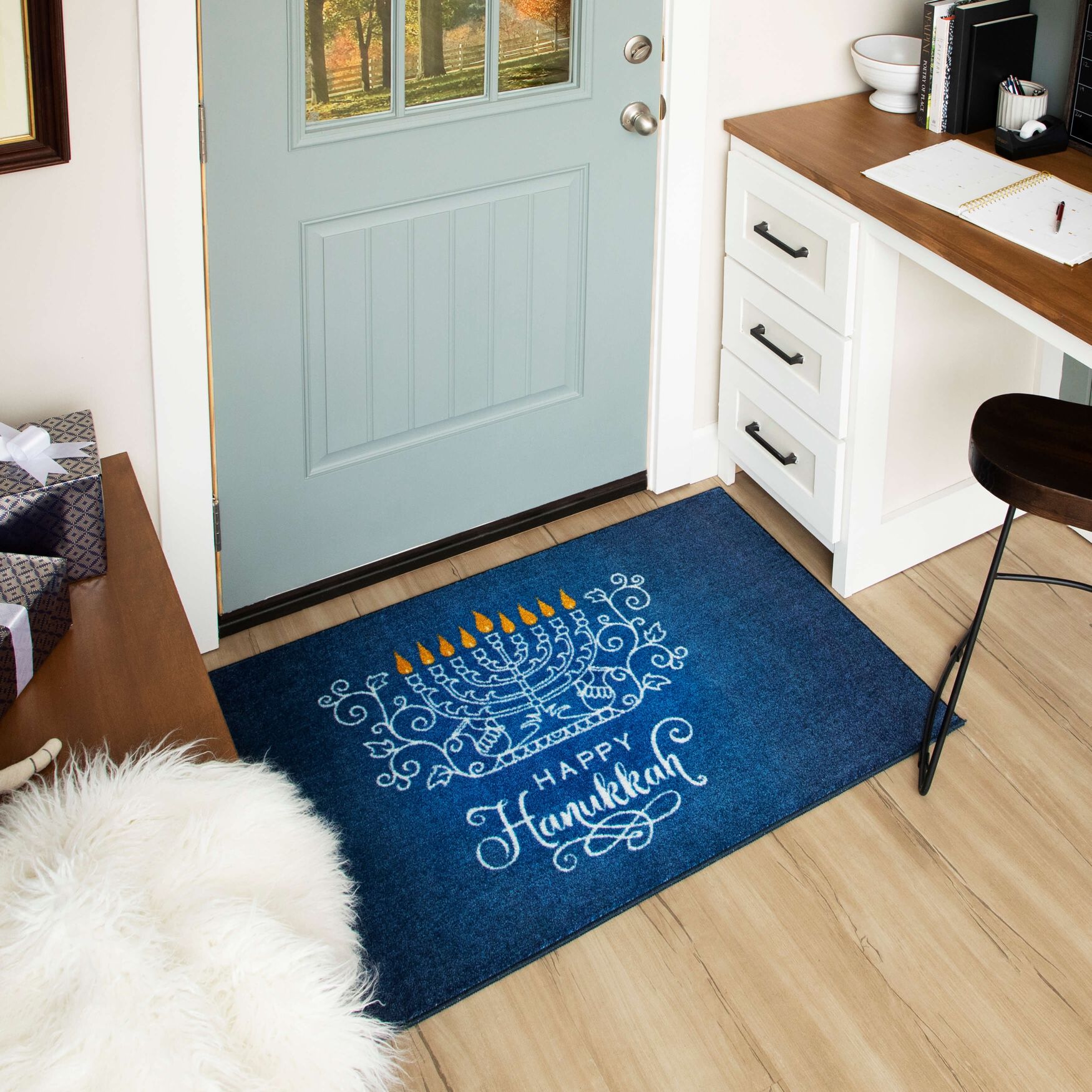 Hanukkah Menorah Multi Kitchen Rug, , alternate image number 6