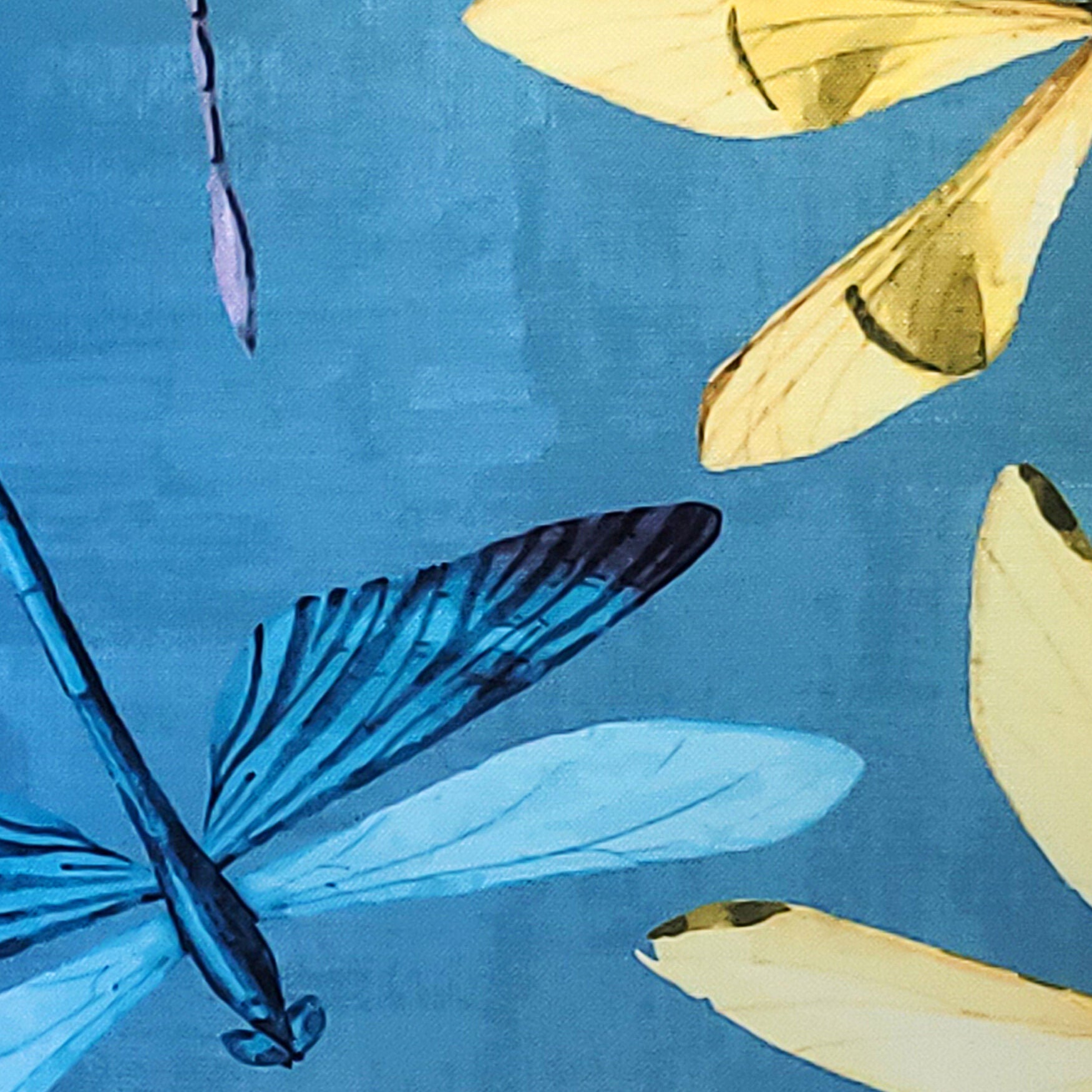 Indoor/Outdoor Multi-Colored Dragonflies Decorative Throw Pillow 18X18, Capri Multi, , alternate image number 4