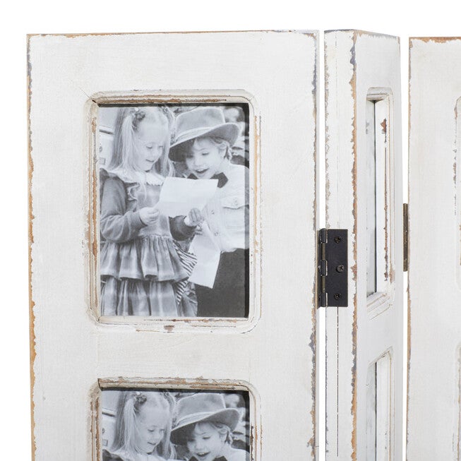 White Wood Farmhouse Room Divider Screen, 51 inches x 1 inches x 27 inches, , alternate image number 6