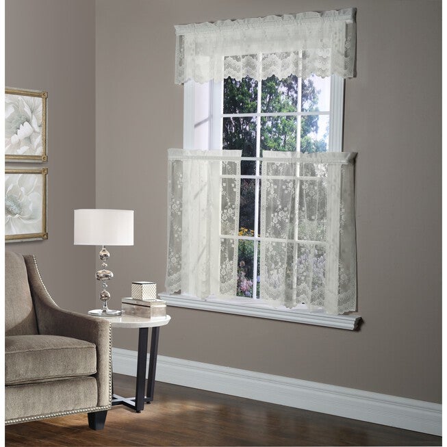 Mona Lisa Sheer Rod Pocket Curtain Tiers, , alternate image number 4