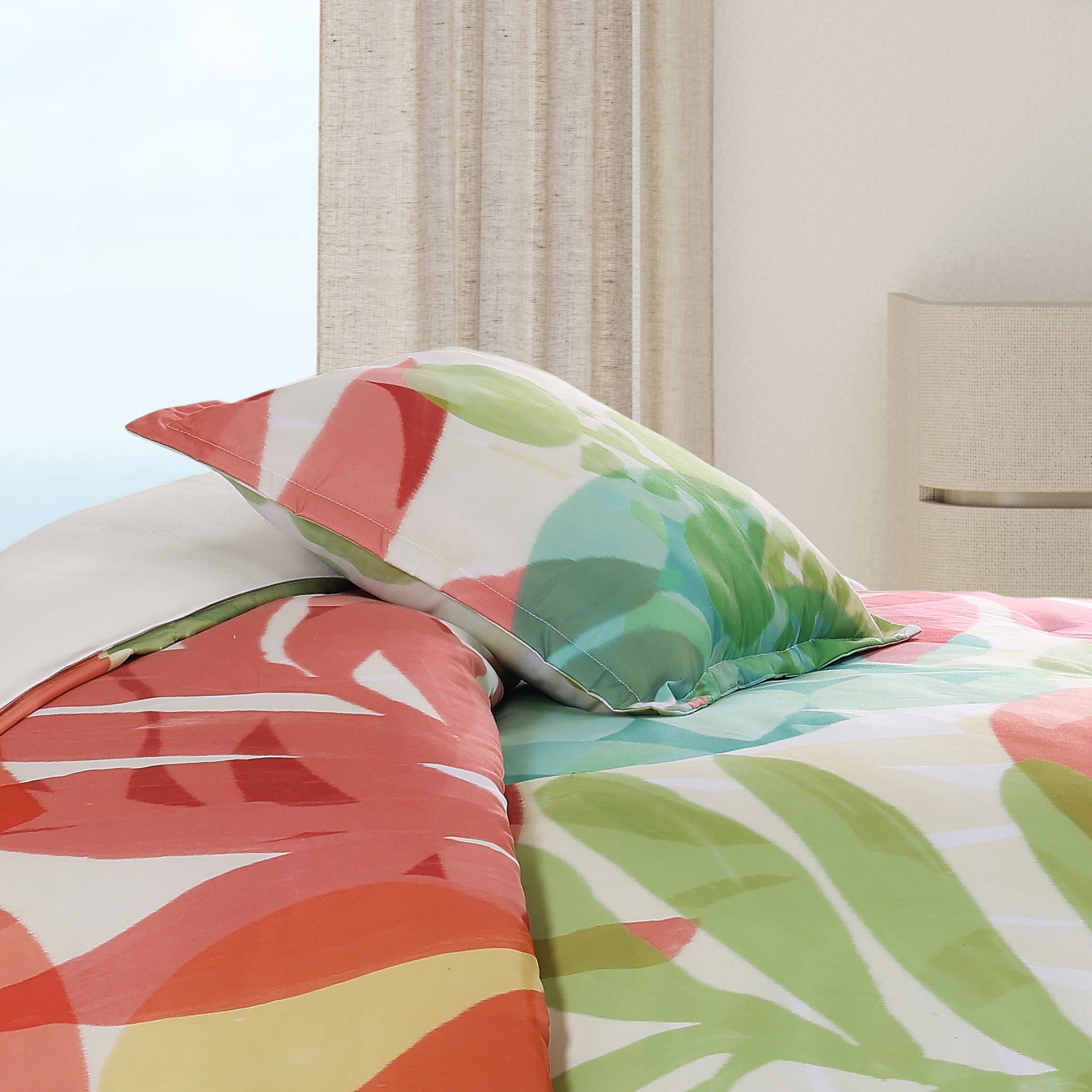 TIKI 18 inches SQUARE DECORATIVE THROW PILLOW, FUCHSIA, alternate image number 3