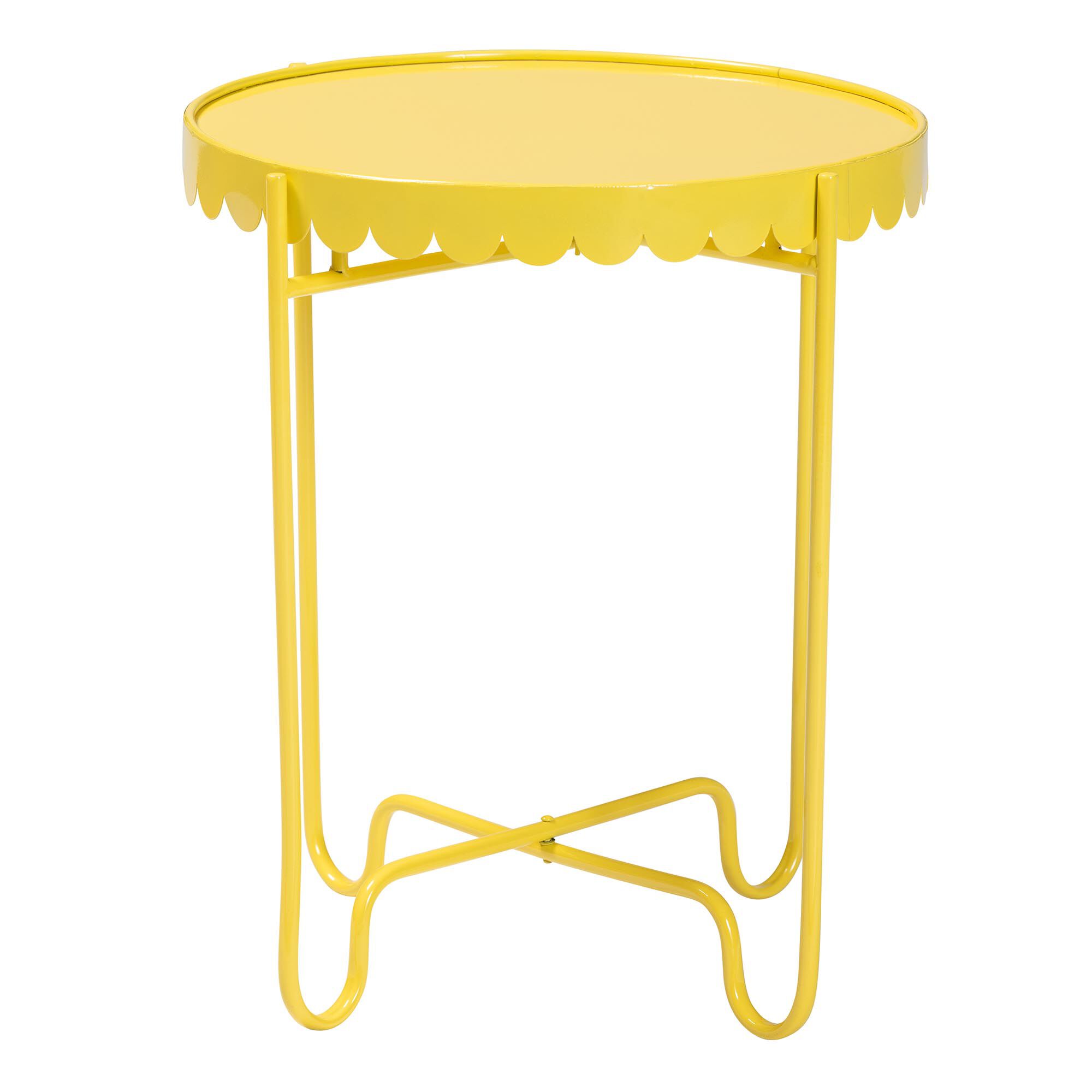 Laverne Yellow Metal Side Table, YELLOW, alternate image number 2
