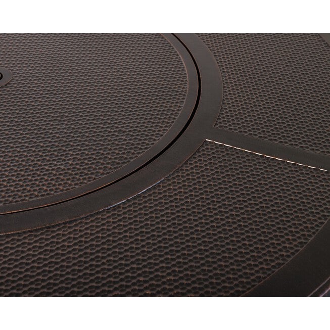 Walkers Round Hammered Aluminum LPG Fire Pit, , alternate image number null