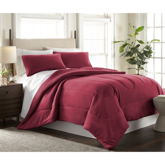 Micro Flannel® Print Sheet Set, WINE, hi-res image number 0