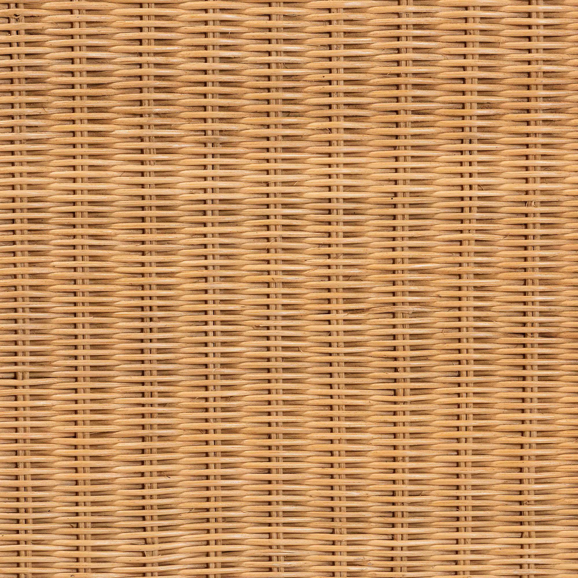 Erla Bohemian Light Honey Rattan Accent Bench with Scallop border, LIGHT, alternate image number 6