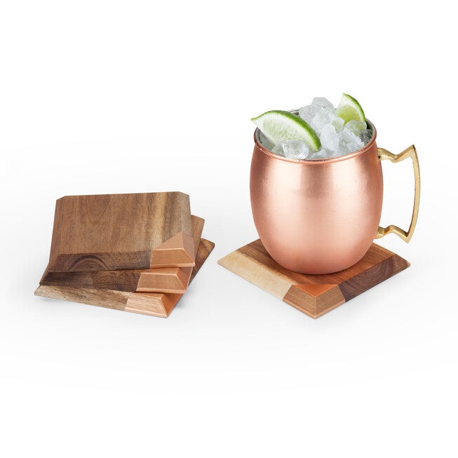 Metallic Dipped Coaster Set, , on-hover image number 1