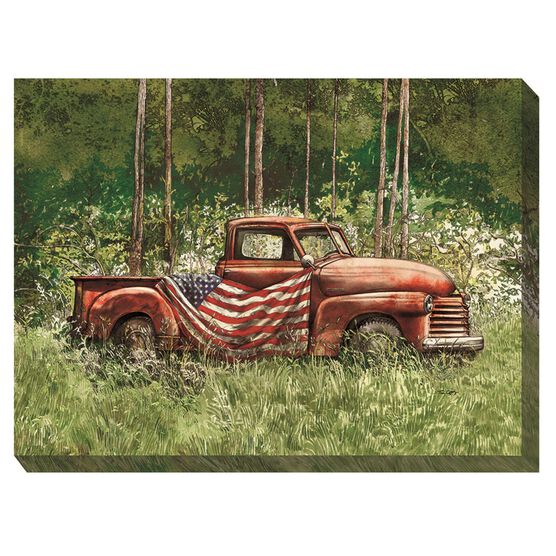 VINTAGE PATRIOT OUTDOOR ART 40X30, MULTI, hi-res image number null