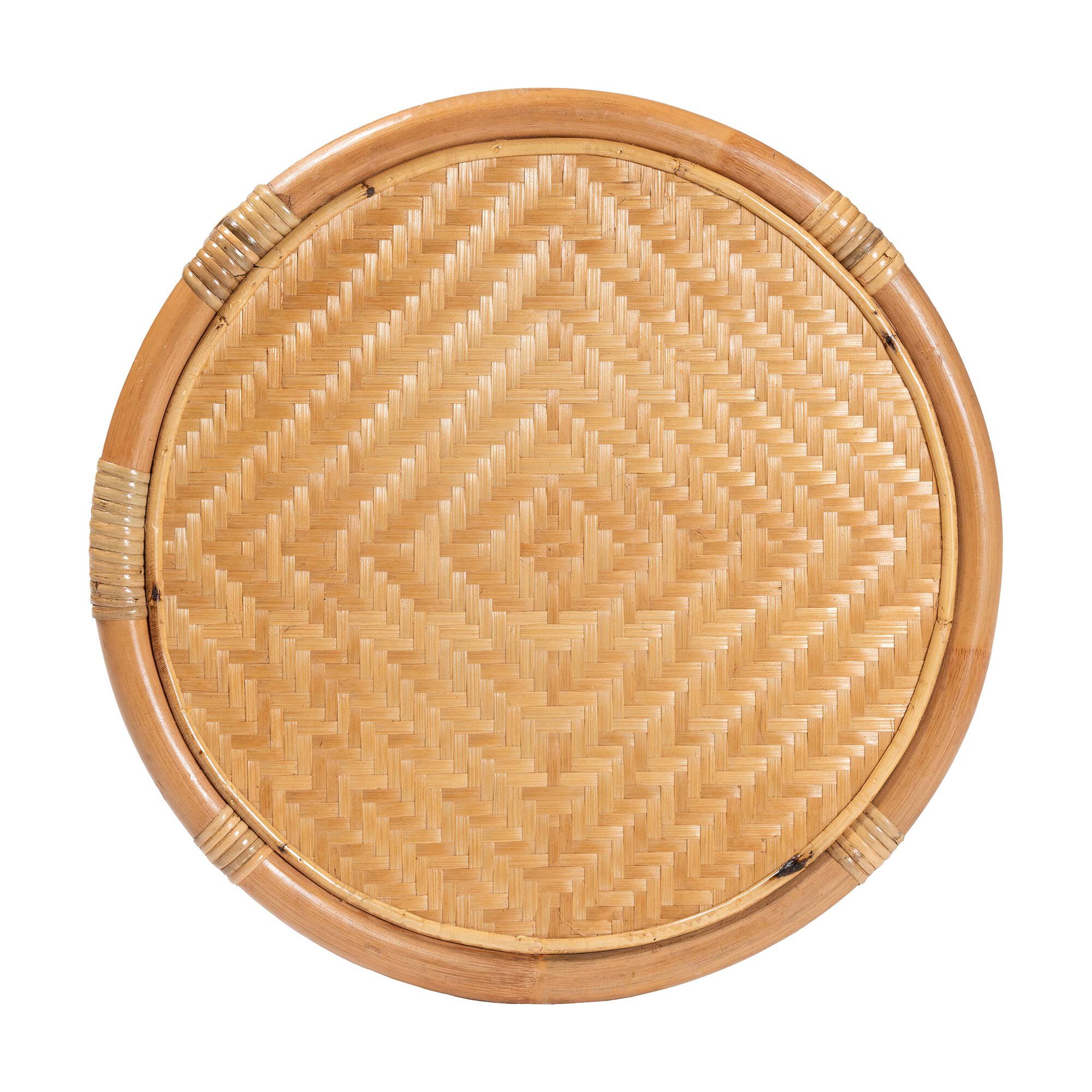 Berilo Bohemian Light Honey Rattan End Table, LIGHT, alternate image number 4